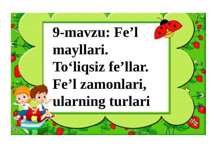 Fe’l mayllari.