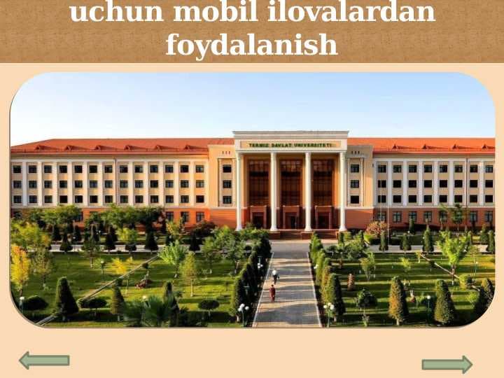 AXBOROTNI QAYTA ISHLASH UCHUN MOBIL ILOVALARDAN FOYDALANISH