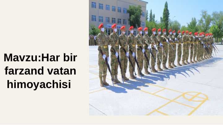 Har bir farzand vatan himoyachisi
