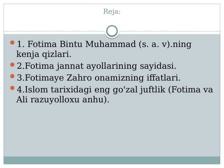 payg'ambarimizning qizlari