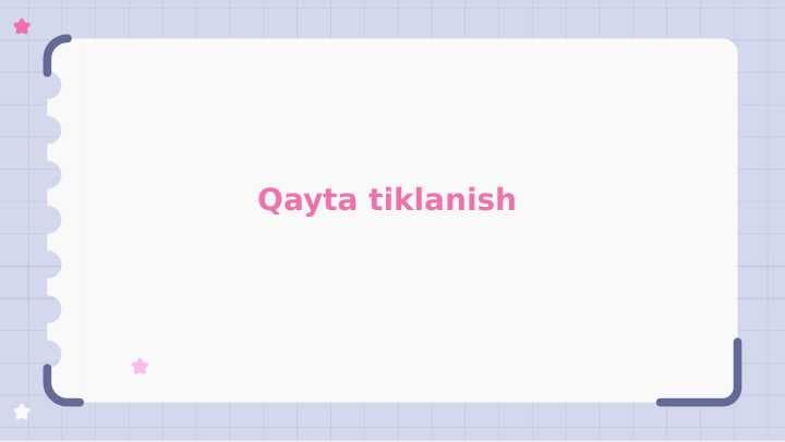 Qayta tiklanish