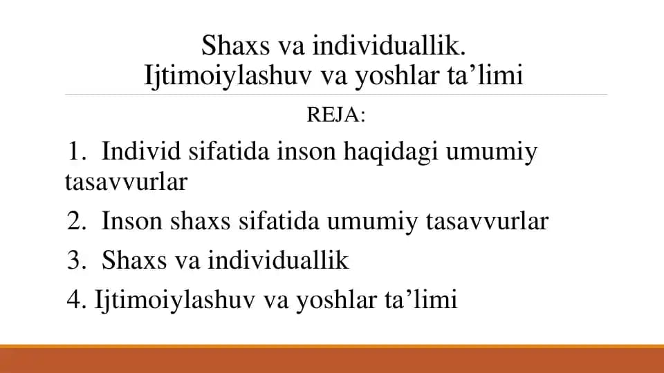 Ijtimoiylashuv va yoshlar ta'limi