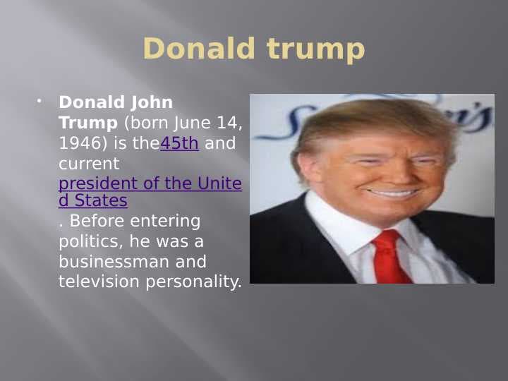 Donald trump