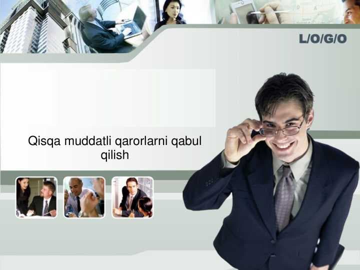 Qisqa muddatli qarorlarni qabul qilish