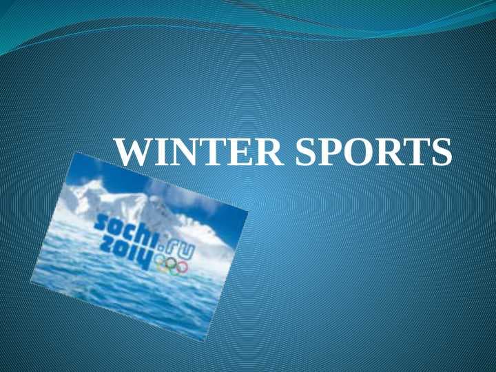 Winter sports