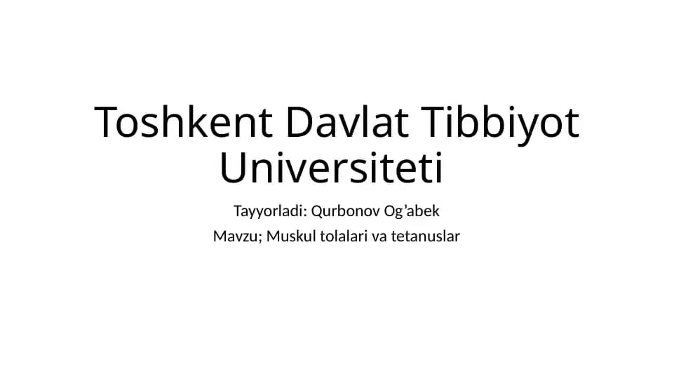Muskullar fiziologiyasi