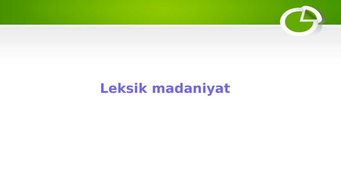 Leksik madaniyat