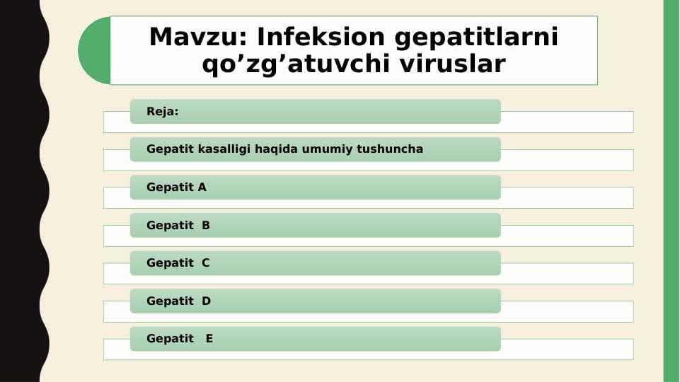 Infeksion gepatitlarni qo’zg’atuvchi viruslar