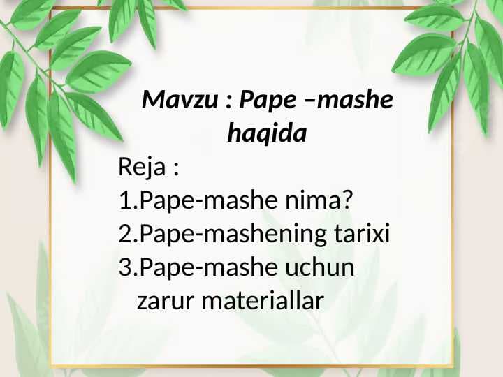 Pape –mashe