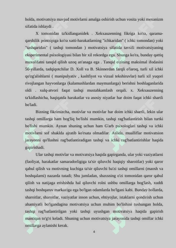 Motivlarning individual farqlari