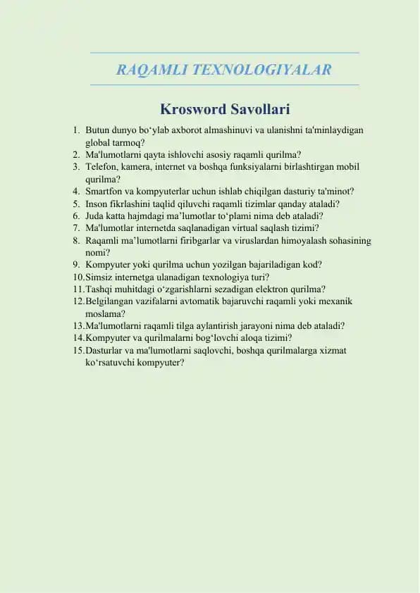 KROSVORD INFORMATIKA