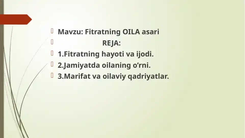 Fitratning OILA asari