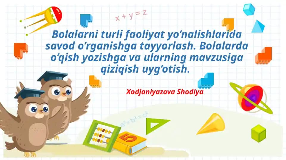 Savodga o'rgatishga tayyorlash