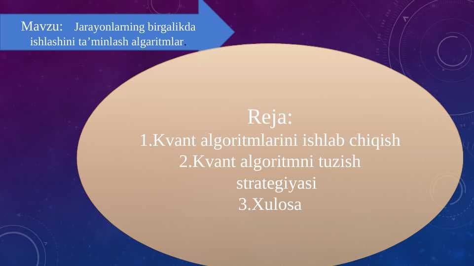 Jarayonlarning birgalikda ishlashini ta’minlash algaritmlar
