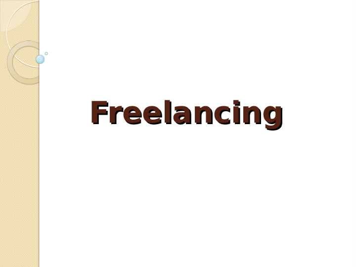 Freelancing