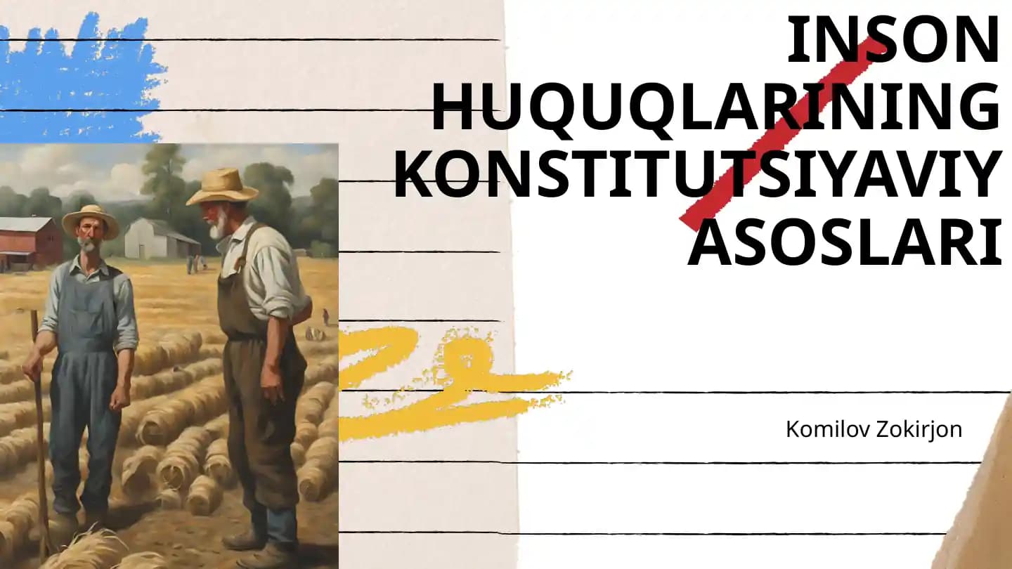 Inson huquqlarining konstitutsiyaviy asoslari