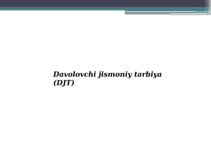 Davolovchi jismoniy tarbiya