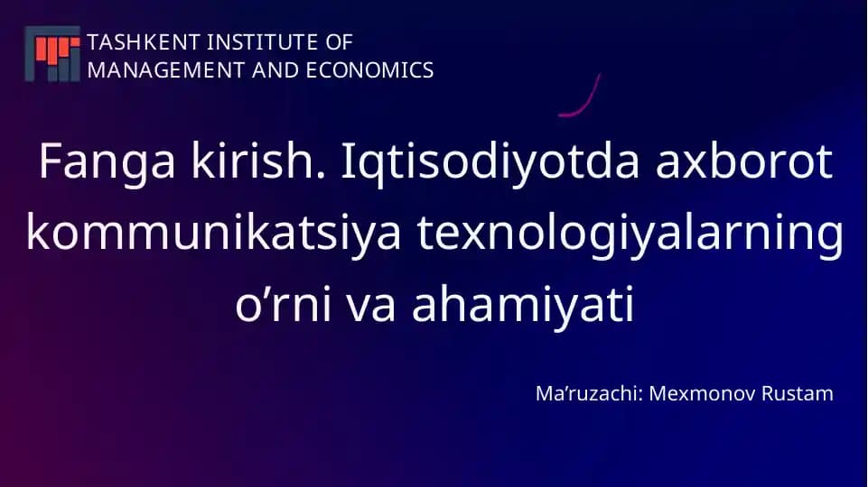 Axborot-kommunikatsiya texnologiyalari (AKT)