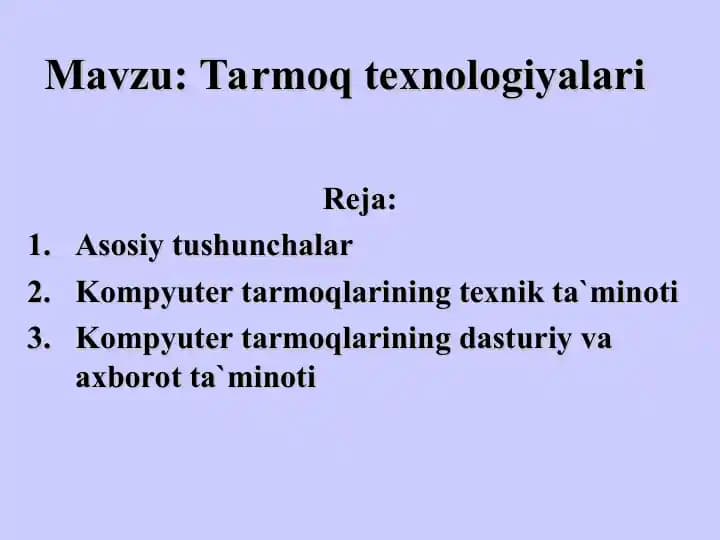 Kompyuter tarmoqlari
