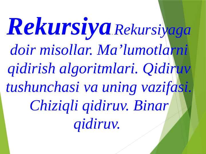 Rekursiya pptx