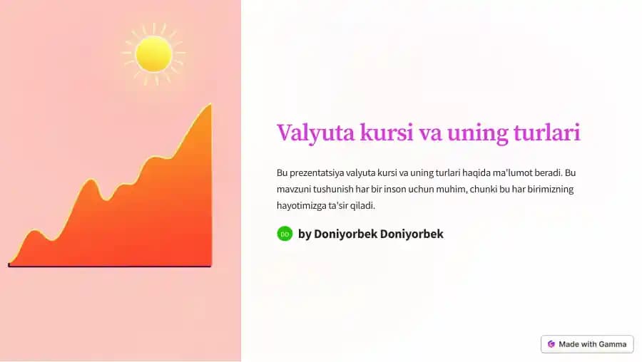 Valyuta kursi va uning turlari