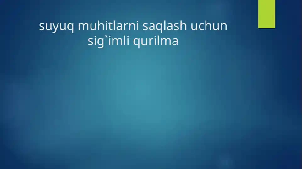 suyuq muhitlarni saqlash uchun sigʻimli qurilmalar