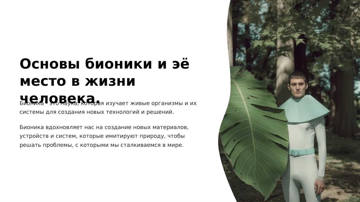 Основы бионики и эё место в жизни человека.