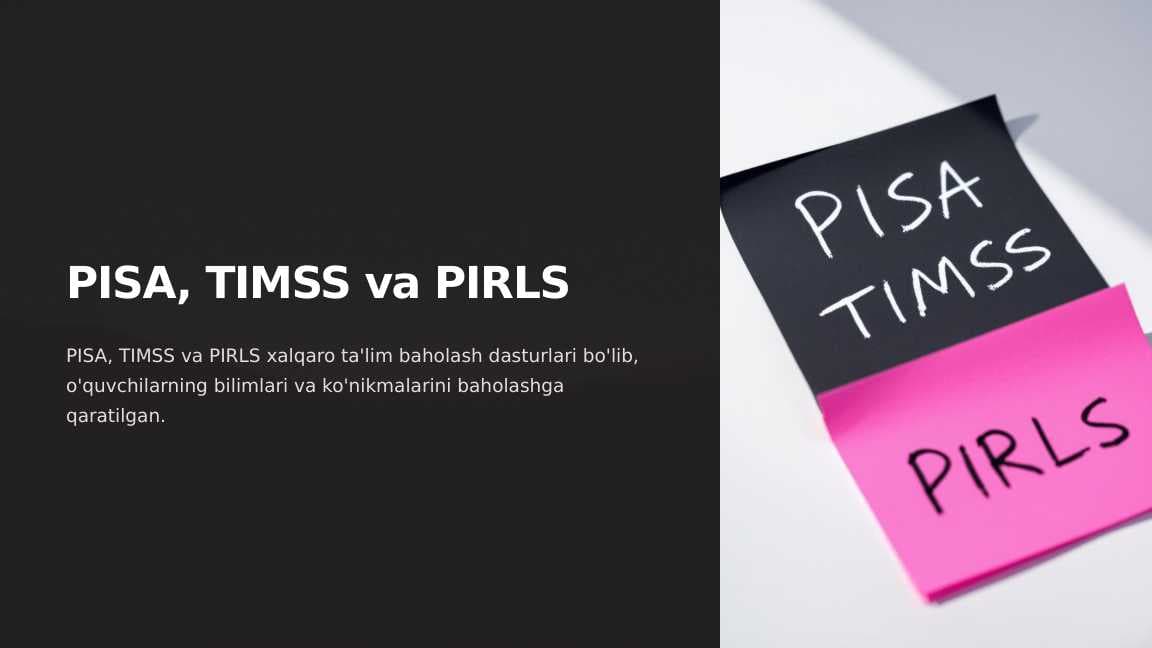 PISA TIMSS va PIRLS