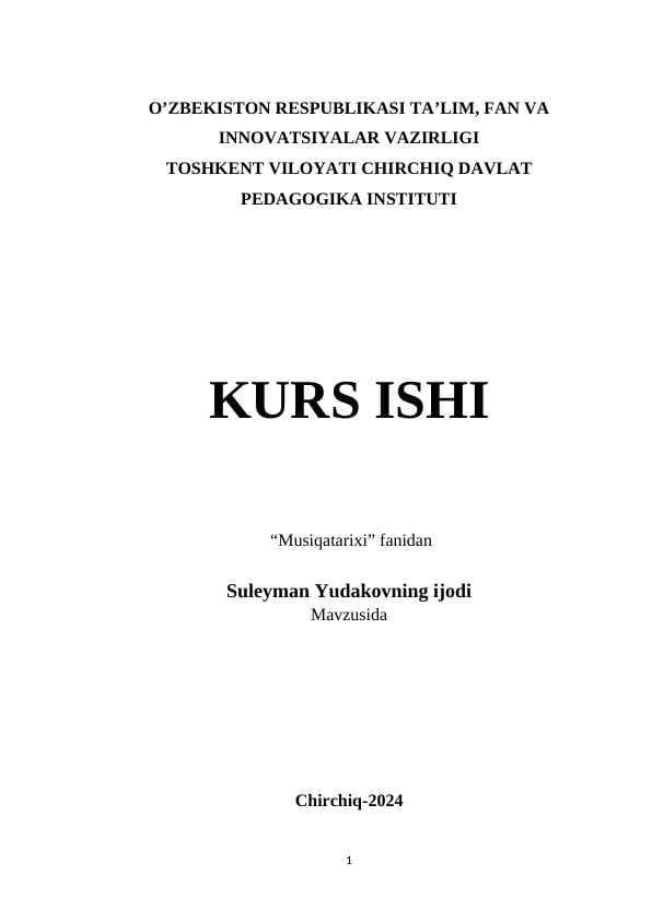 Suleyman Yudakovning ijodi