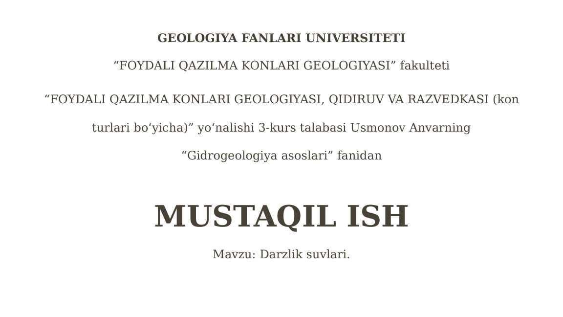 Darzlik suvlari