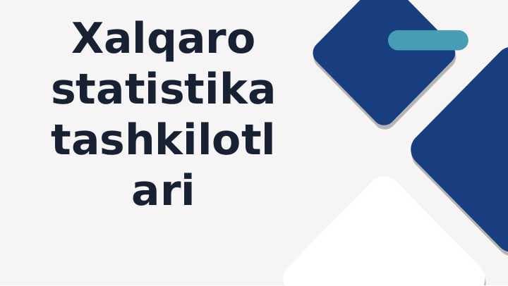 Xalqaro statistika tashkilotlari