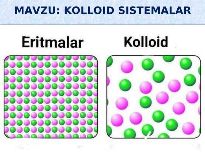 KOLLOID SISTEMALAR