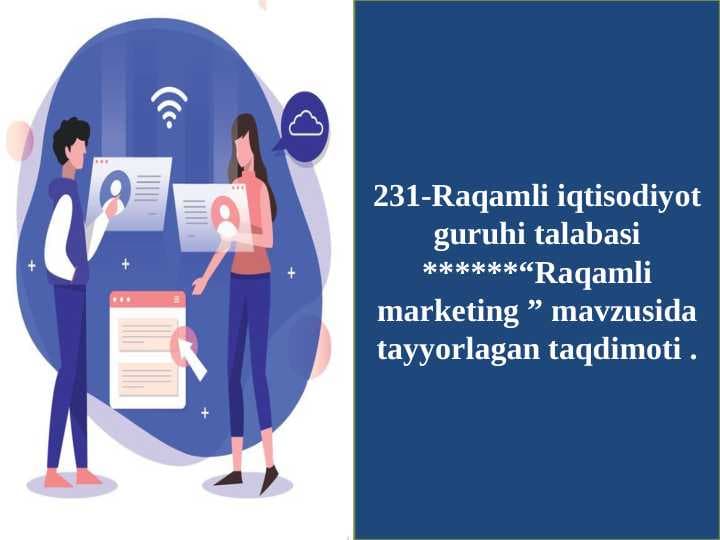 Raqamli marketing taqdimot