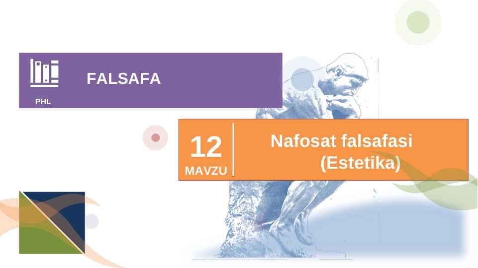 Nafosat falsafasi. Estetika