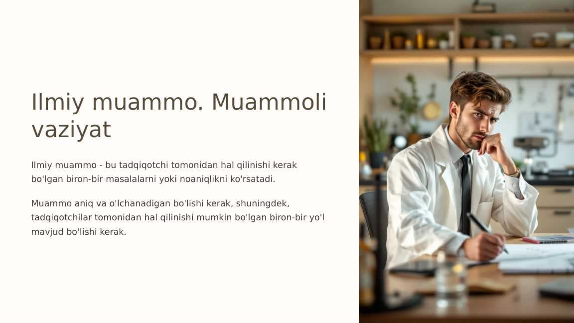 Ilmiy muammo. Muammoli vaziyat_5