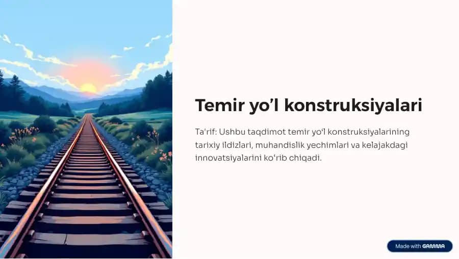 Temir yo’l konstruksiyalari