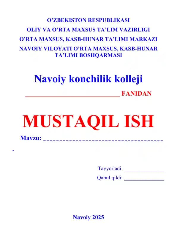 MUSTAQIL ISH