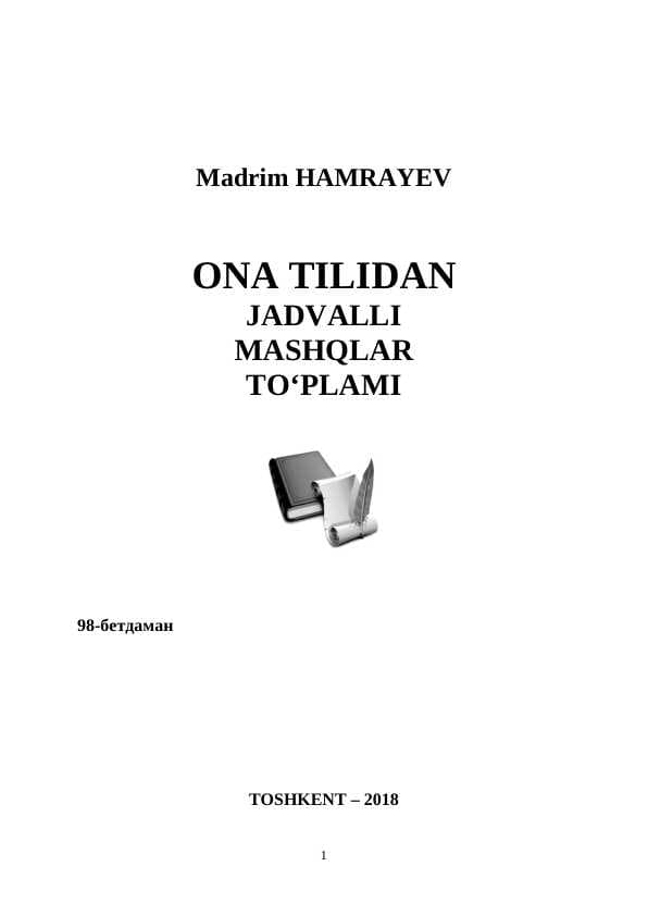 Ona tili fanidan mashqlar