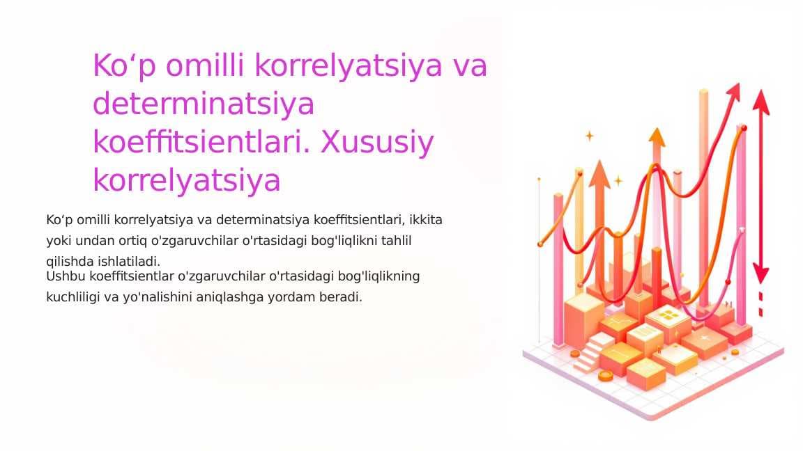 Ko‘p omilli korrelyatsiya va determinatsiya koeffitsientlari. Xususiy korrelyatsiya