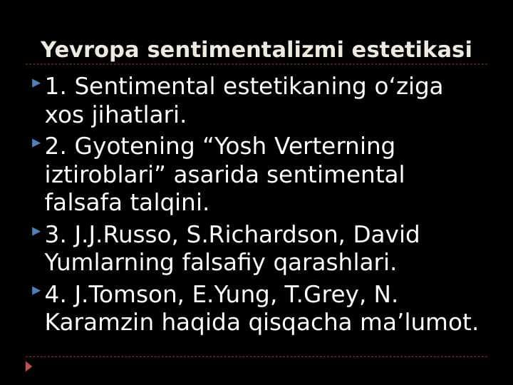 Yevropa sentimentalizmi estetikasi