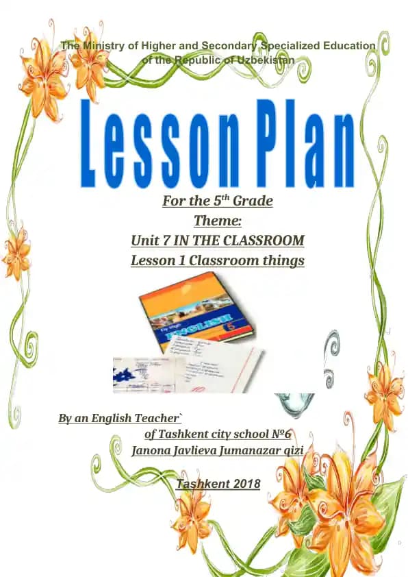 Unit 7 IN THE CLASSROOM Lesson 1 Classroom things