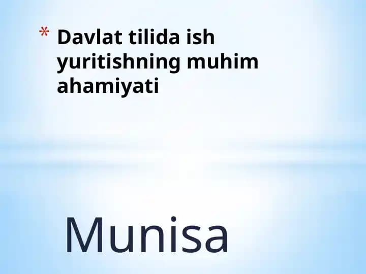 Davlat tilida ish yuritish qog'ozlari