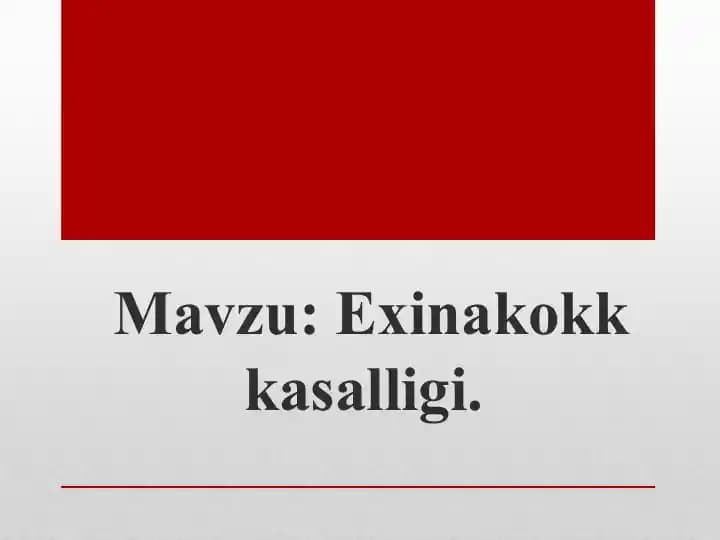 Exinakokk kasalligi