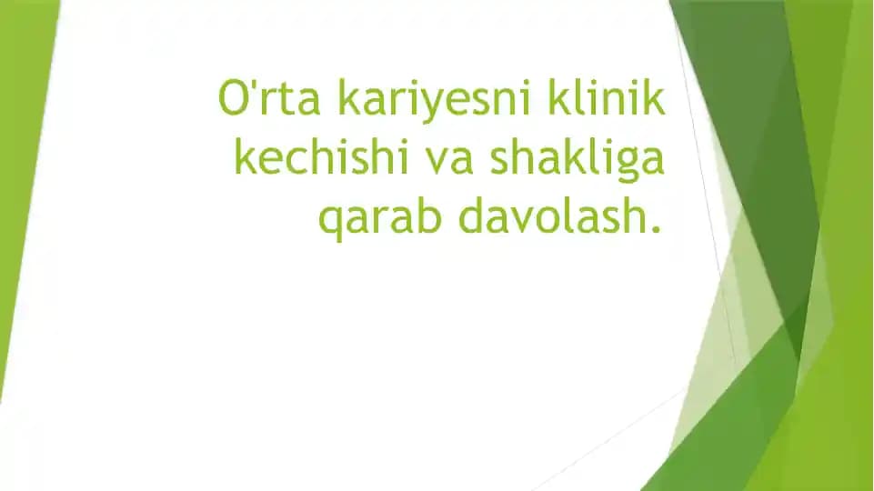 oʻrta kariyes