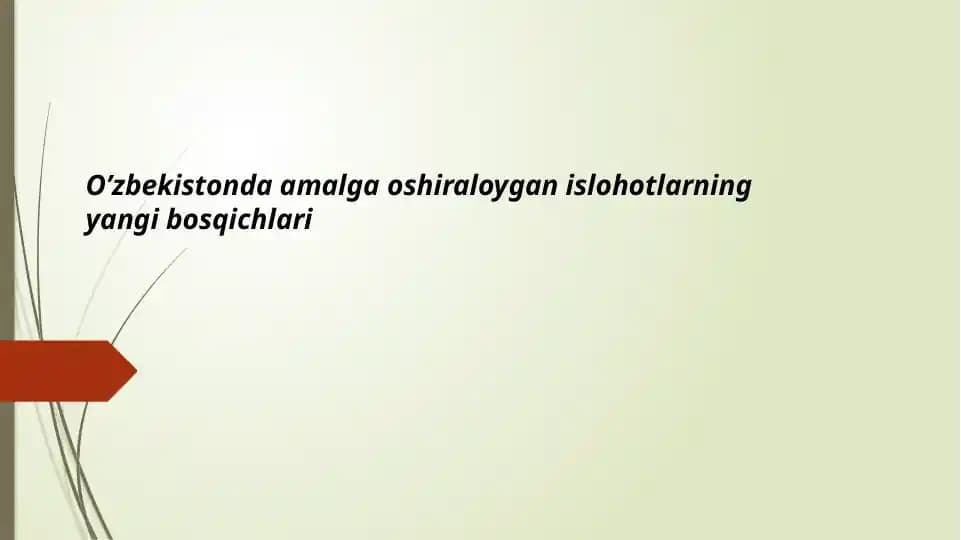 Islohotlar