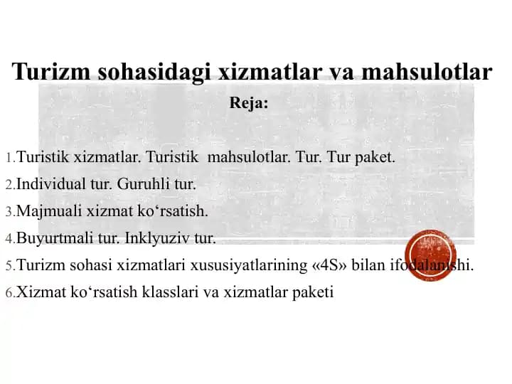 Turistik mahsulotlar