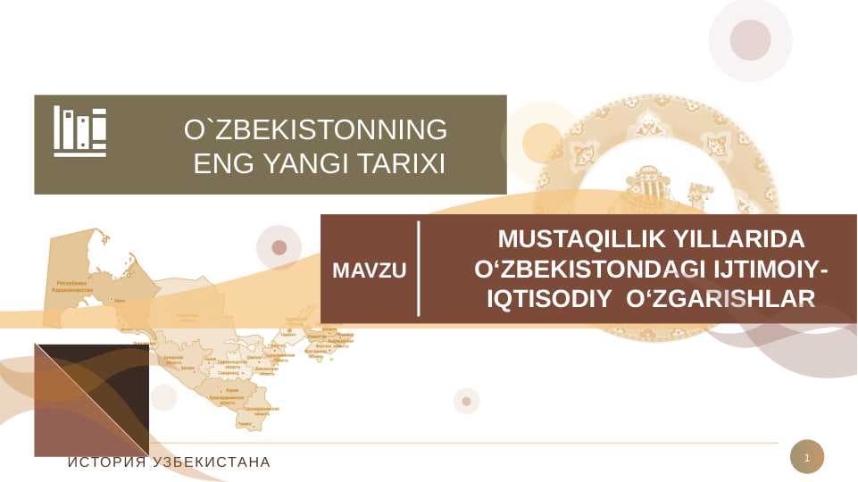 MUSTAQILLIK YILLARIDA O'ZBEKISTONDAGI IJTIMOIY IQTISODIY O'ZGARISHLAR