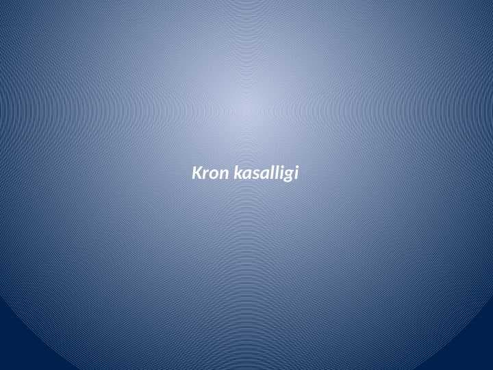 Kron kasalligi
