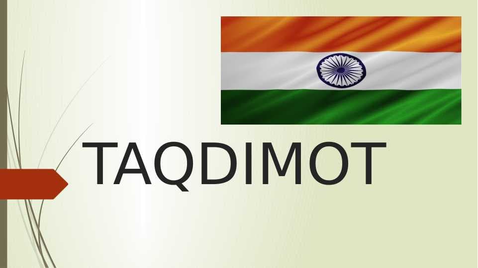 HINDISTONDA g’AZNACHILIK tIZIMI