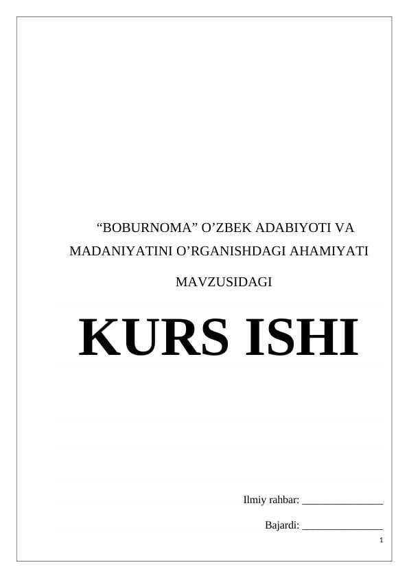 Kurs ishi